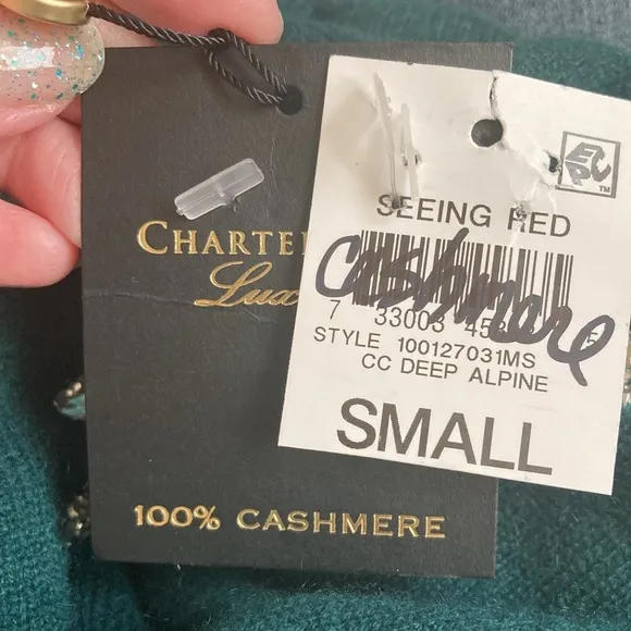 🆕 100% Cashmere Charter Club Luxury 2 way sweater
