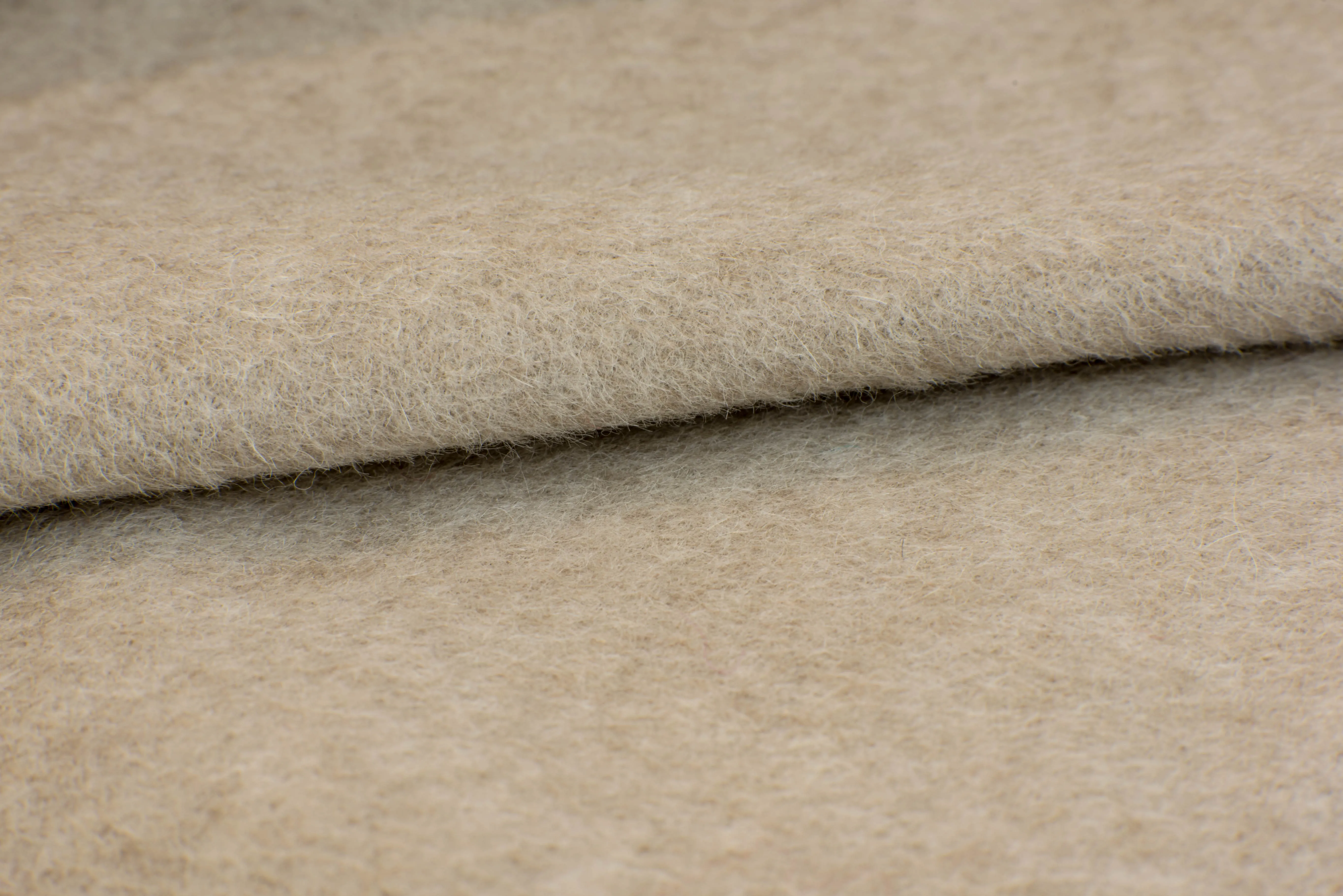 100% Alpaca Wool Cape with Fur Trim (Sand)