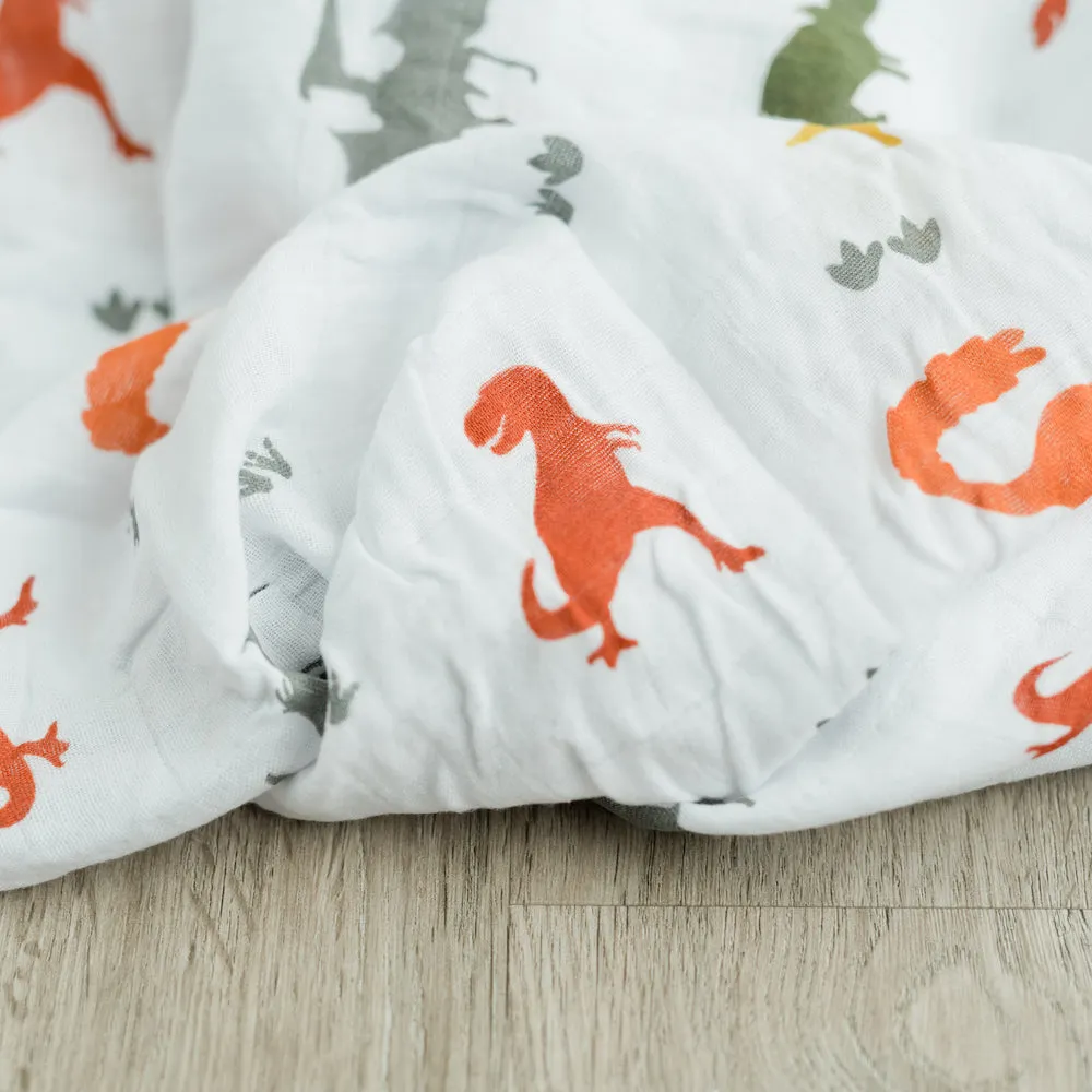2-Pack Dinoland Bamboo Muslin Swaddle Blankets