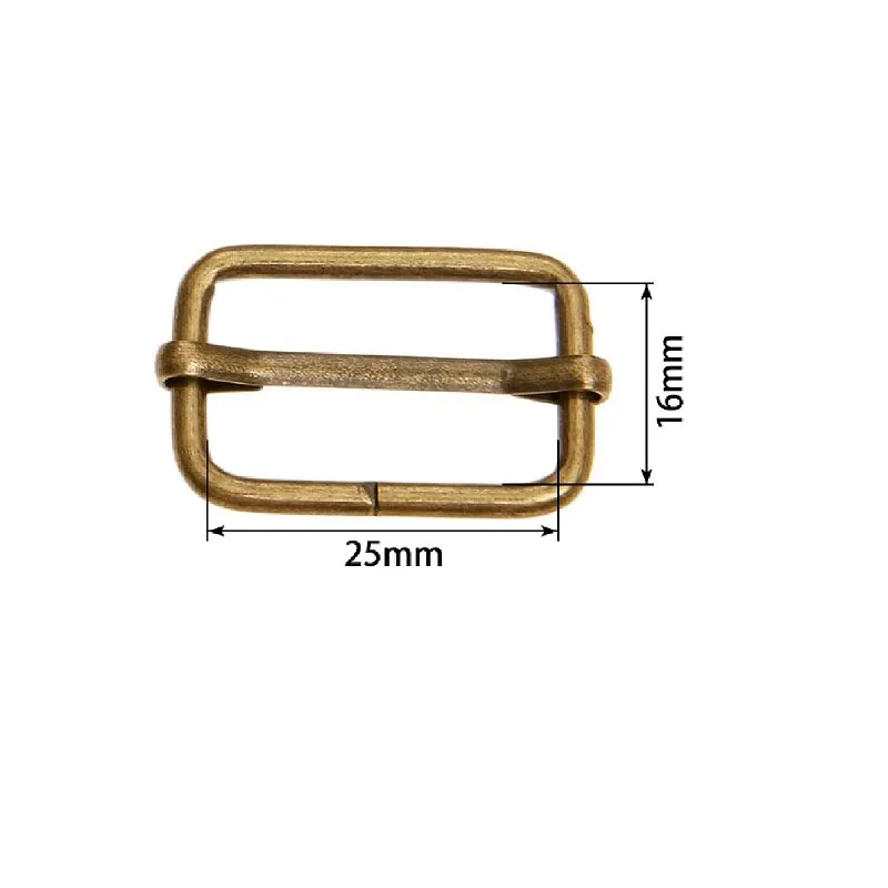 20pcs/lot Metal square ring buckles Strap Slider Adjuster for Bags Garment Leather Accessories DIY Needlework