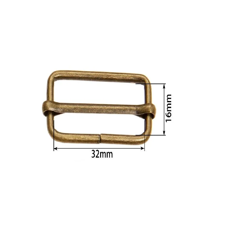 20pcs/lot Metal square ring buckles Strap Slider Adjuster for Bags Garment Leather Accessories DIY Needlework