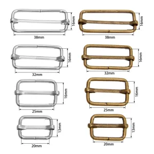 20pcs/lot Metal square ring buckles Strap Slider Adjuster for Bags Garment Leather Accessories DIY Needlework