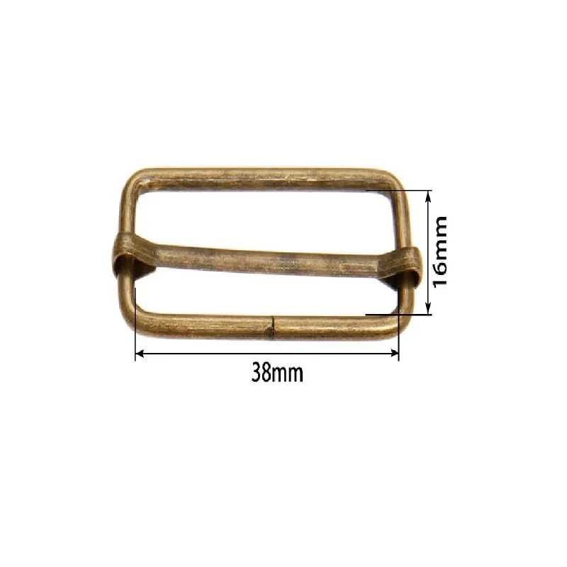 20pcs/lot Metal square ring buckles Strap Slider Adjuster for Bags Garment Leather Accessories DIY Needlework