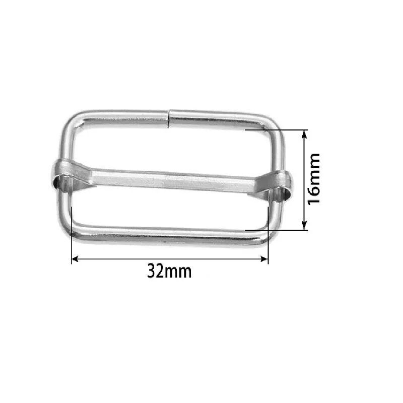 20pcs/lot Metal square ring buckles Strap Slider Adjuster for Bags Garment Leather Accessories DIY Needlework