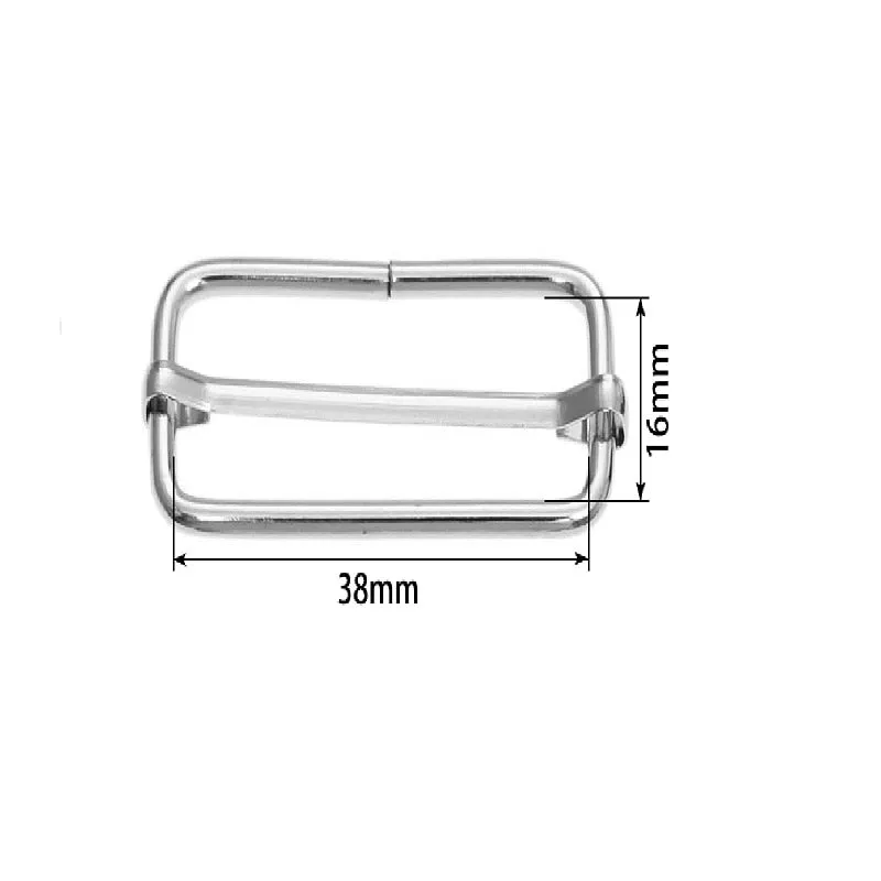 20pcs/lot Metal square ring buckles Strap Slider Adjuster for Bags Garment Leather Accessories DIY Needlework