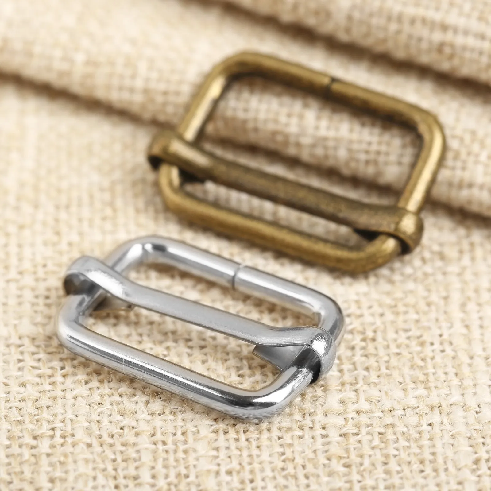 20pcs/lot Metal square ring buckles Strap Slider Adjuster for Bags Garment Leather Accessories DIY Needlework