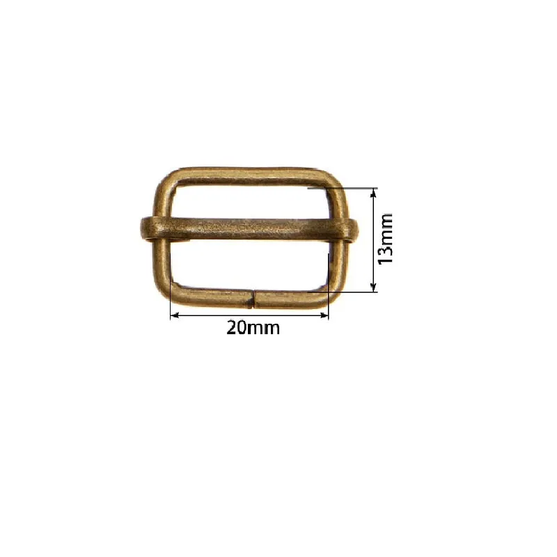 20pcs/lot Metal square ring buckles Strap Slider Adjuster for Bags Garment Leather Accessories DIY Needlework
