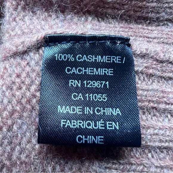 360 Cashmere V Neck Sweater Sz L 100% Scull Cashmere Soft Classic Slouchy Tan