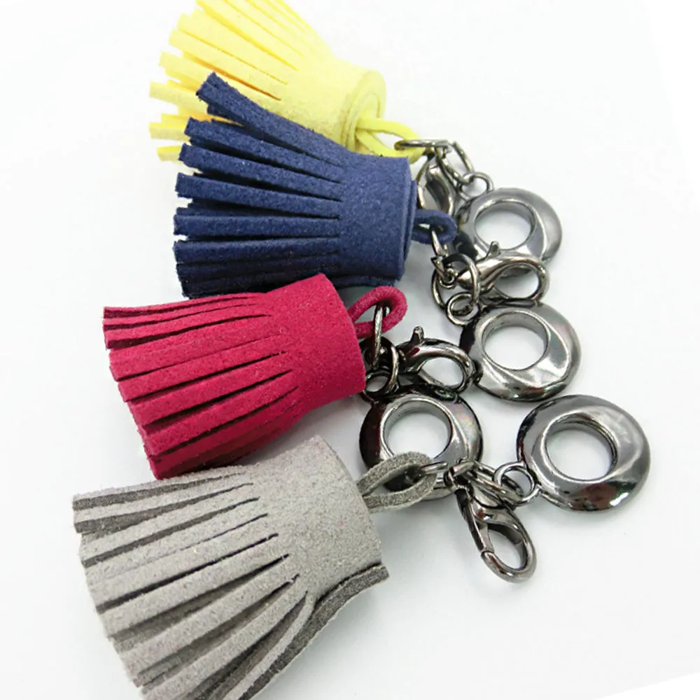 3CM Fiber Tassel Artificial Leather Tassel Fringe Tassels cute fat tassel DIY jewelry Accessories Pendent Charms Findings yellow 10pcs
