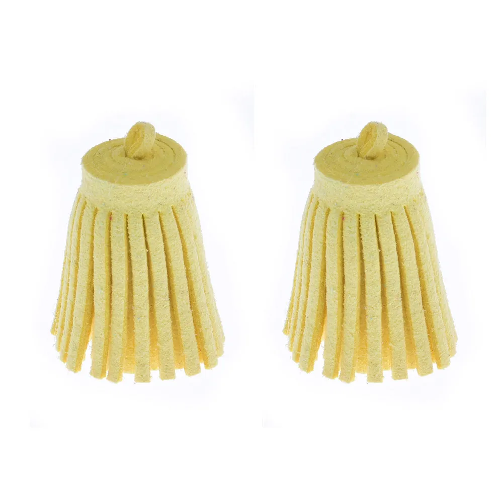 3CM Fiber Tassel Artificial Leather Tassel Fringe Tassels cute fat tassel DIY jewelry Accessories Pendent Charms Findings yellow 10pcs