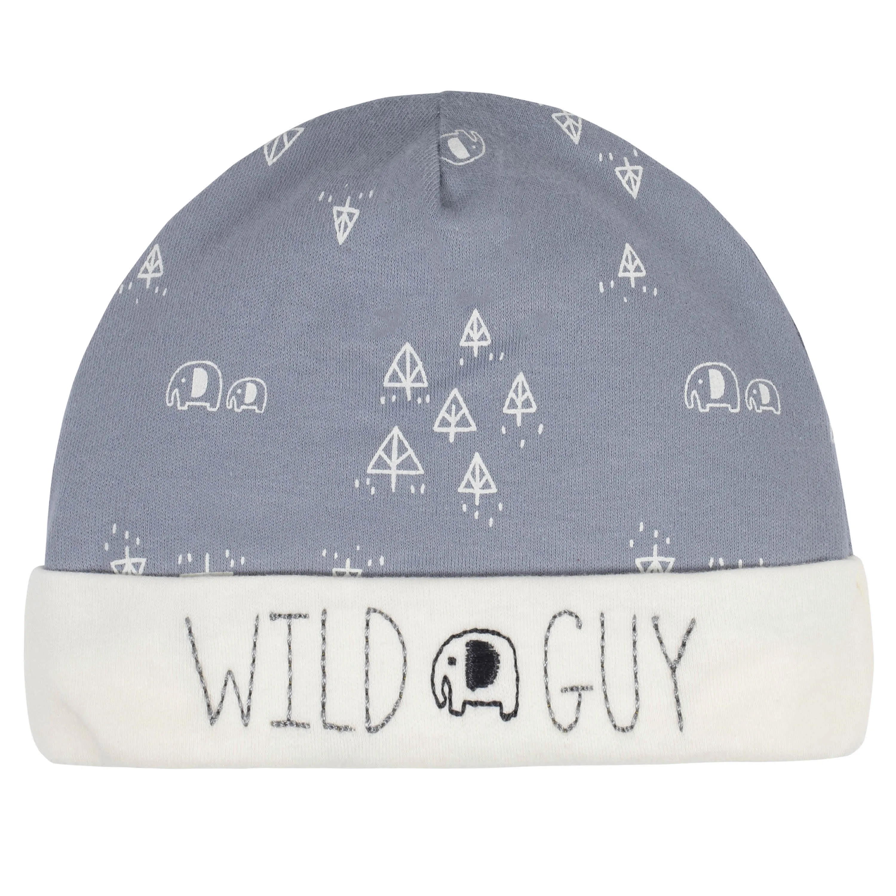 4-Piece Baby Boys Organic Wild Guy Gowns & Caps