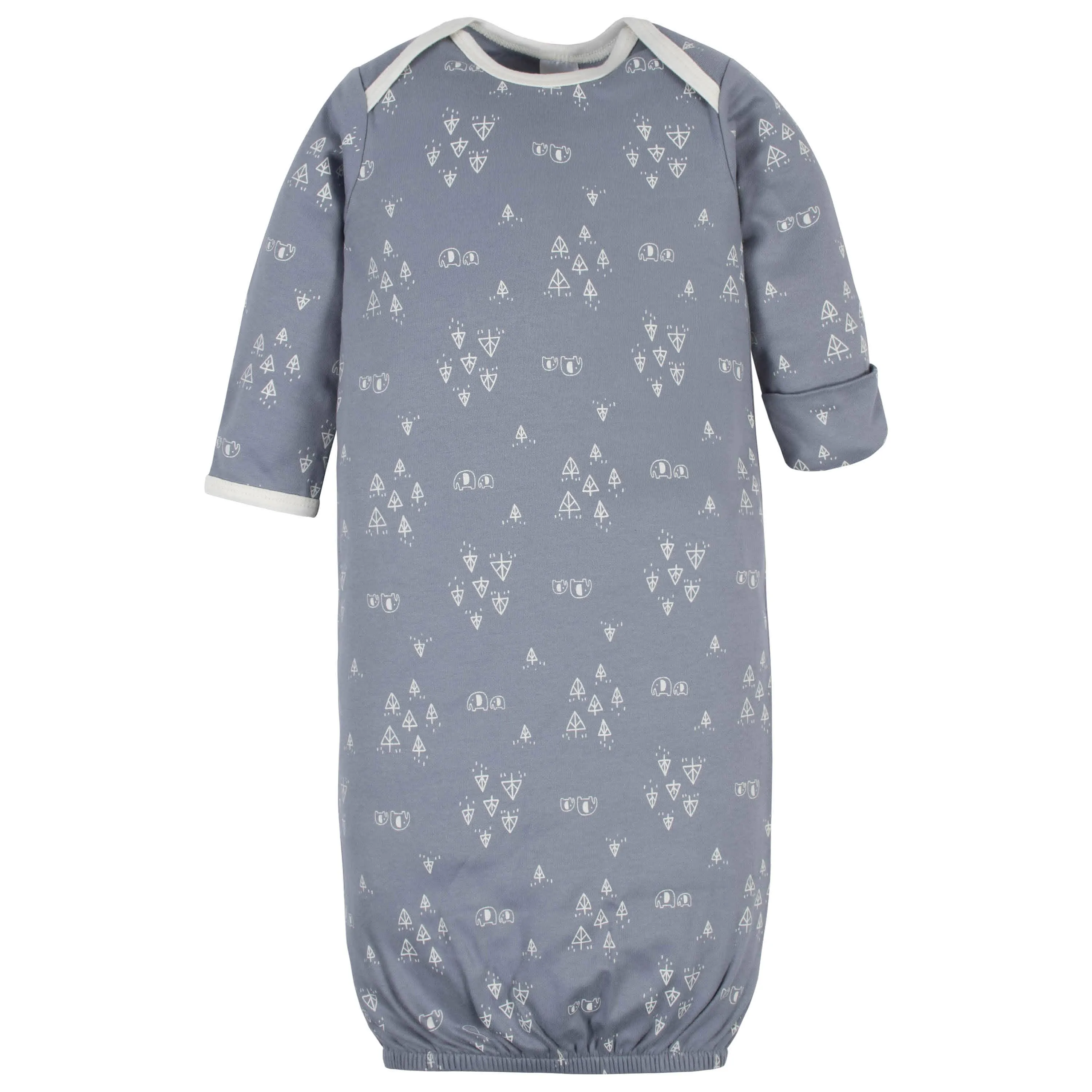 4-Piece Baby Boys Organic Wild Guy Gowns & Caps