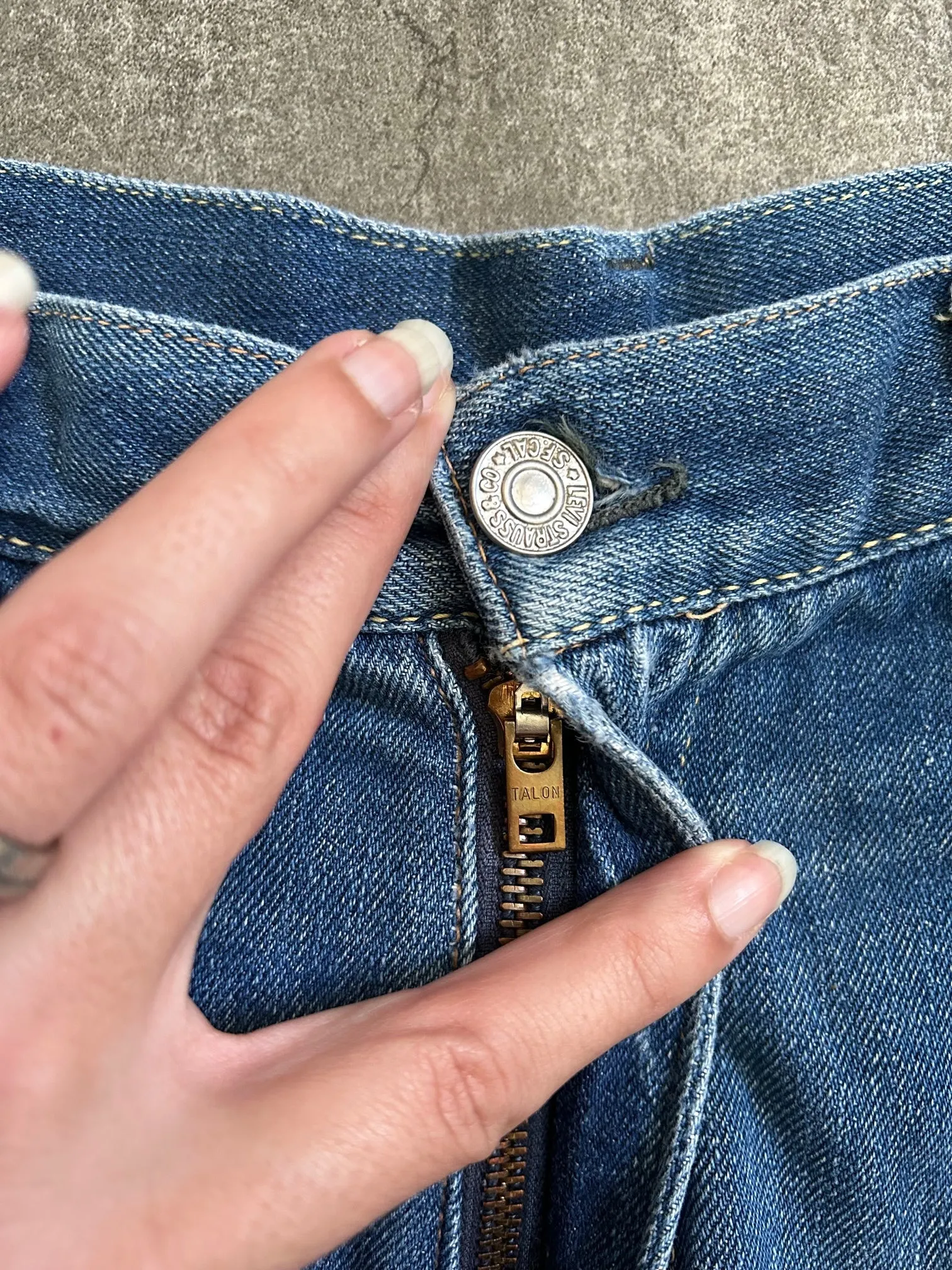 50s Levi's 701 jeans . 1950s denim pants . 28-29 waist
