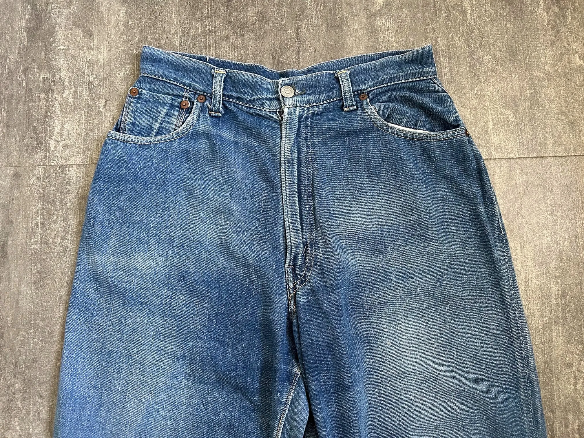 50s Levi's 701 jeans . 1950s denim pants . 28-29 waist