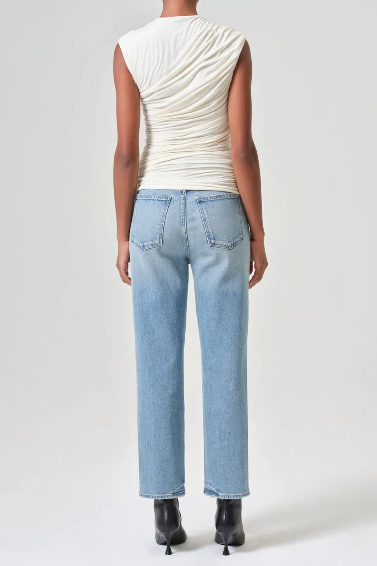 90'S Pinch Waist Crop in Ripple