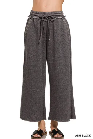 Acid wash pants with pockets