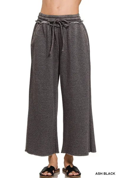 Acid wash pants with pockets