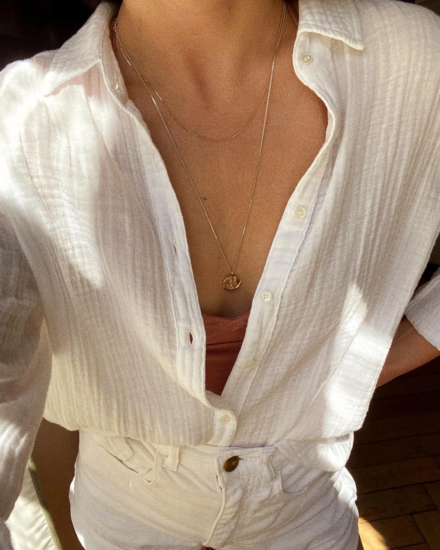 ADRAS Gauze Blouse in White