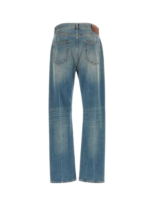Alexander Mcqueen Blue Denim Pants