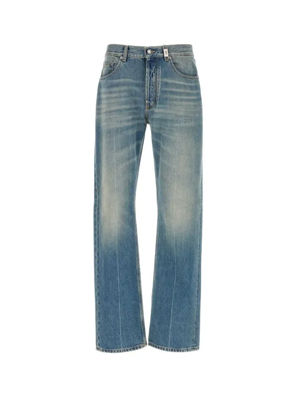 Alexander Mcqueen Blue Denim Pants
