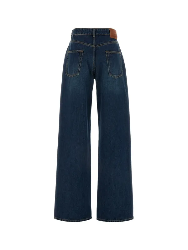 Alexander Mcqueen Navy Denim Pants