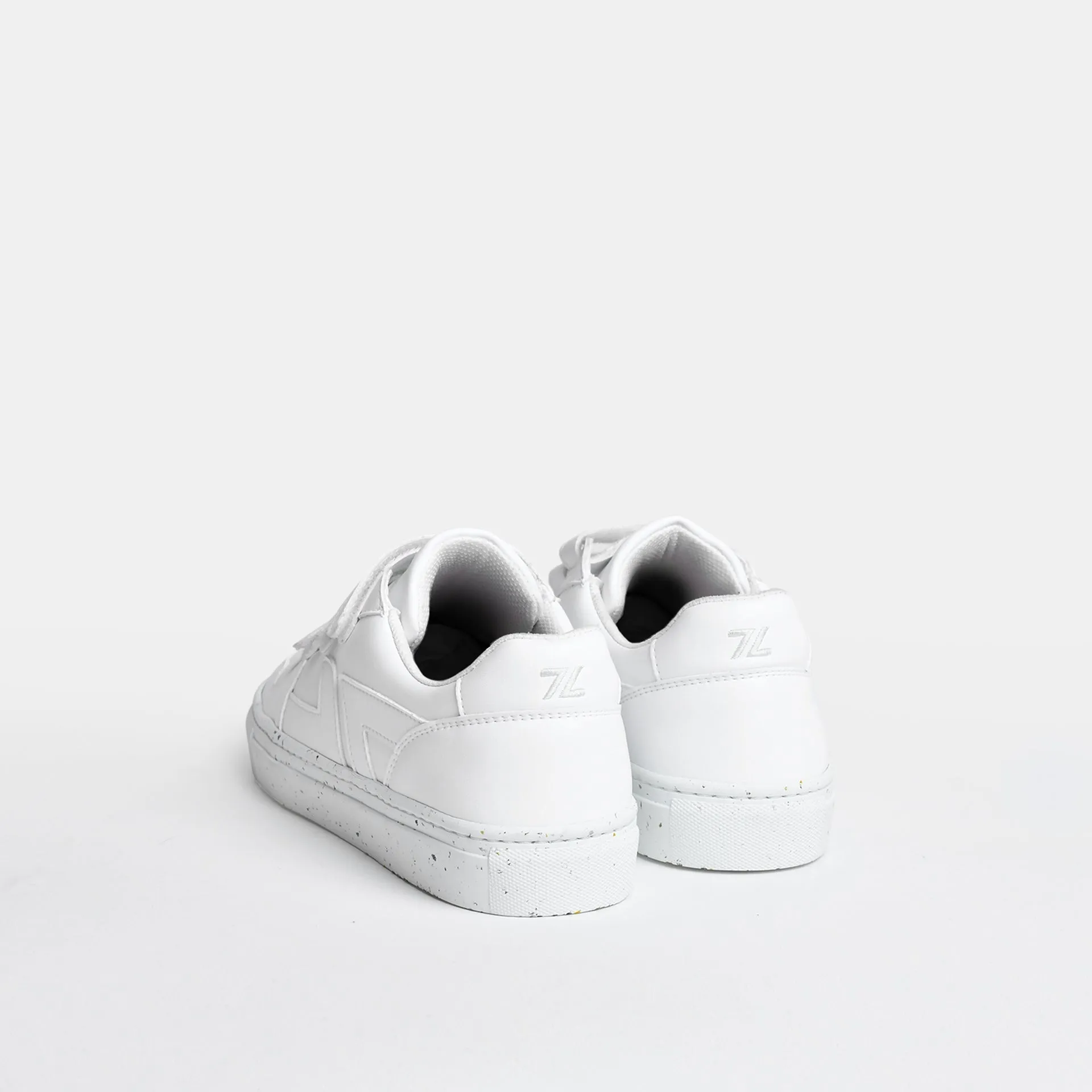 Alpha Unisex Vegan Leather Velcro Sneakers | White