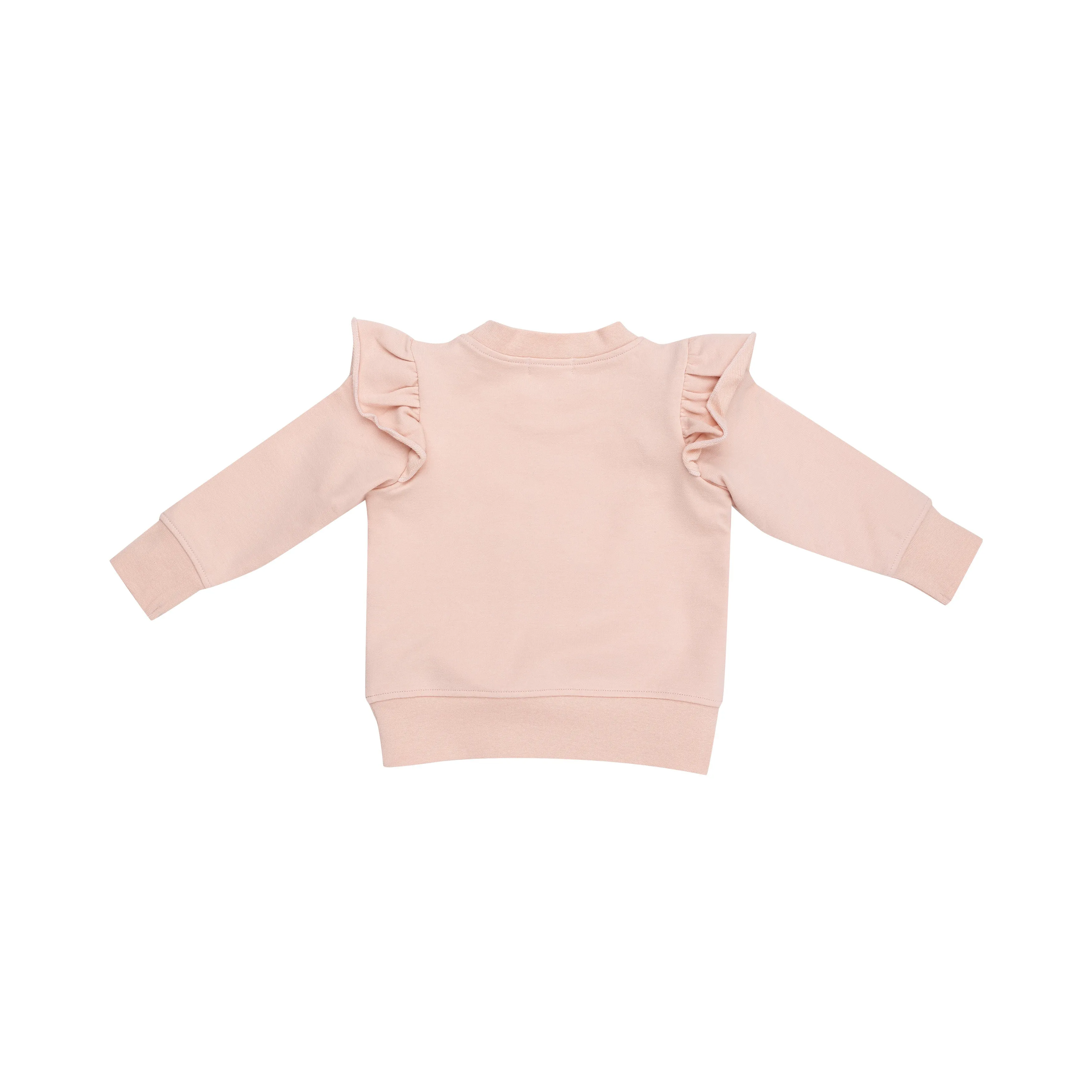 Angel Dear French Terry Ruffle Patch Sweatshirt & Jogger Set - Checkerboard Pink