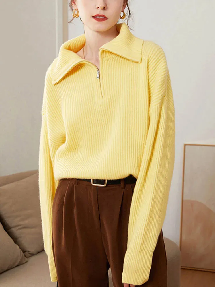 ANN – Cashmere Zip Sweater