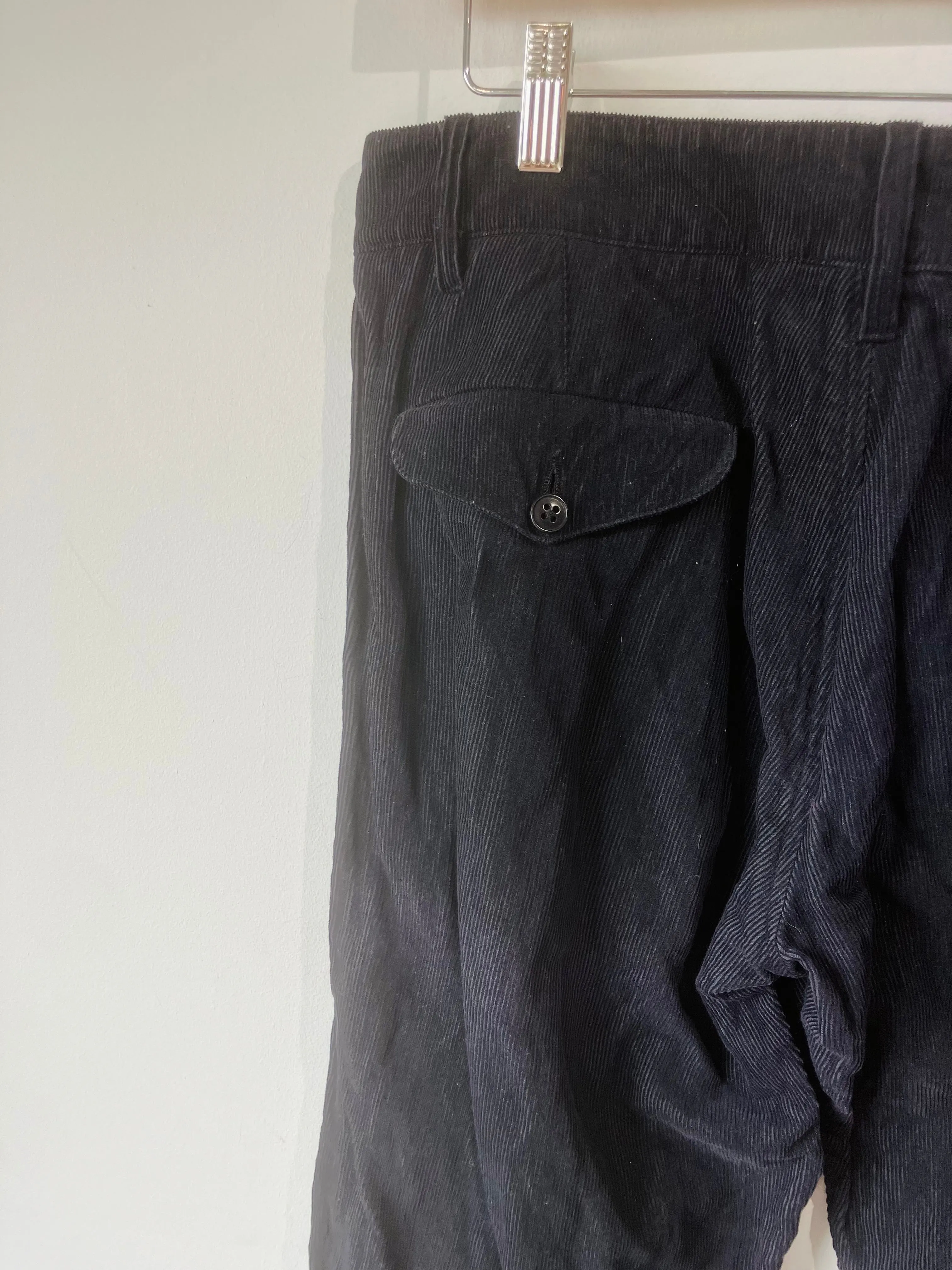 Ann Demeulemeester Black Corduroy Pants