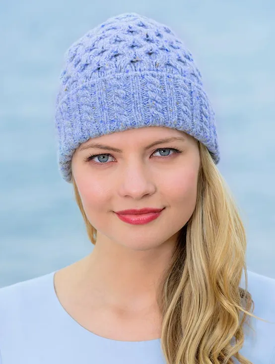 Aran Sweater Market Women's Wool Cashmere Aran Honeycomb Hat