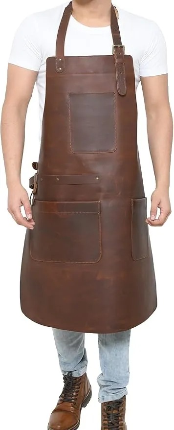 Artisan Full-Grain Leather Work Apron