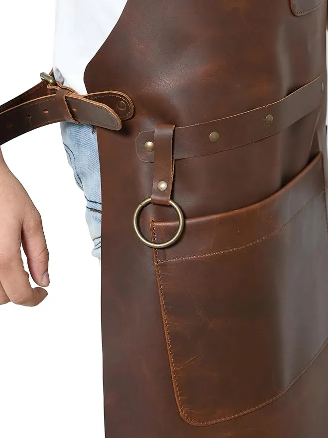 Artisan Full-Grain Leather Work Apron