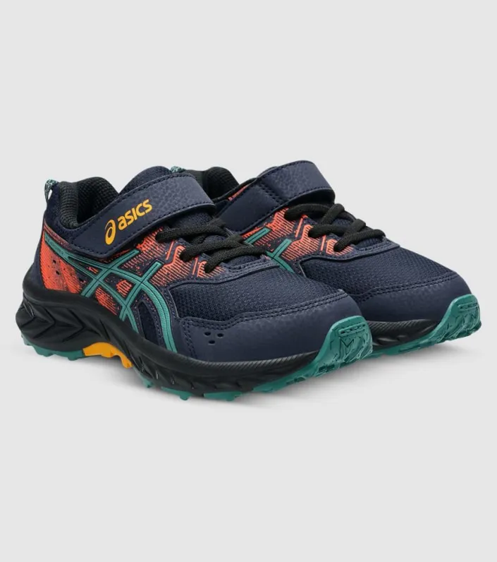 Asics Pre Venture 9 PS BOYS Trail Shoe Midnight/Rainy Lake