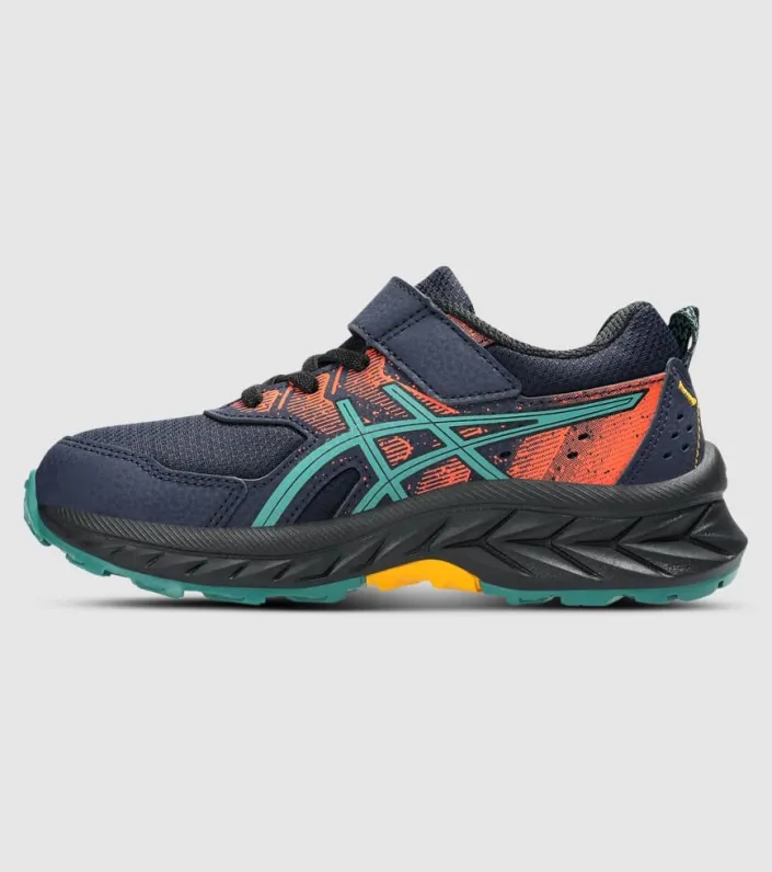 Asics Pre Venture 9 PS BOYS Trail Shoe Midnight/Rainy Lake