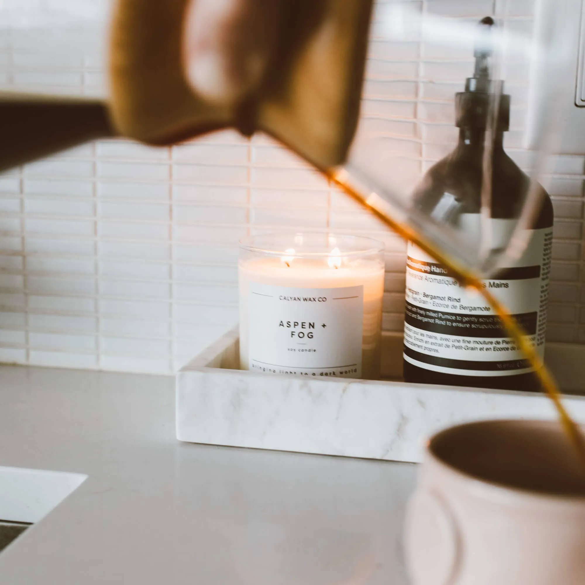 Aspen   Fog - Glass Tumbler Soy Candle