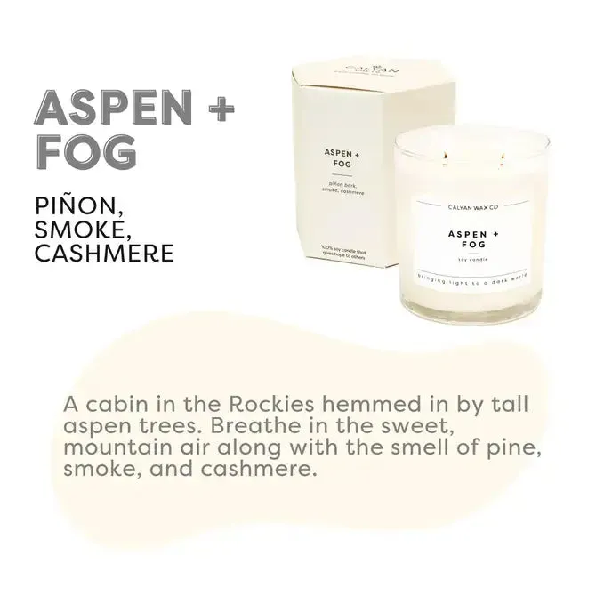 Aspen   Fog - Glass Tumbler Soy Candle