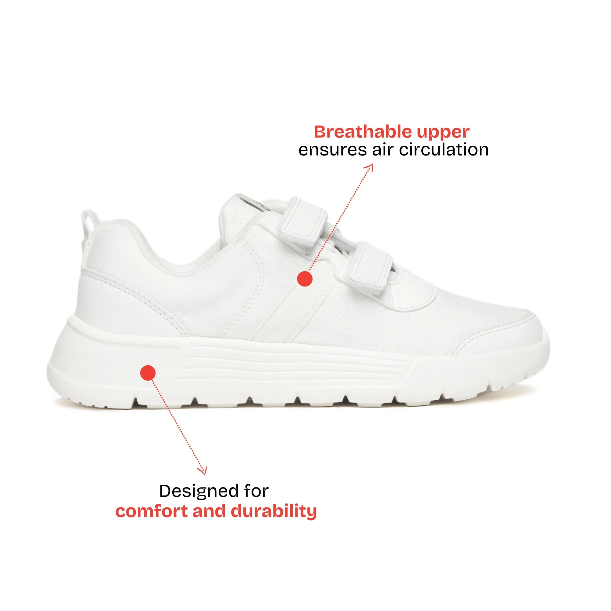 Aspire Multiplay School Shoes (1 - 4 UK) - White