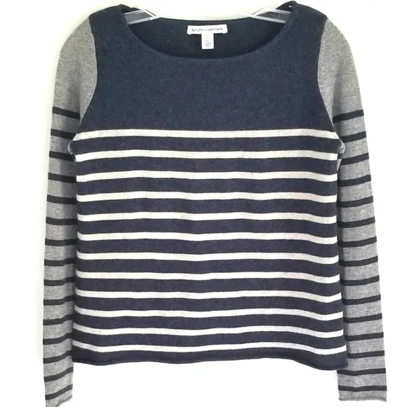 Autumn Cashmere stripe sweater 100% cashmere
