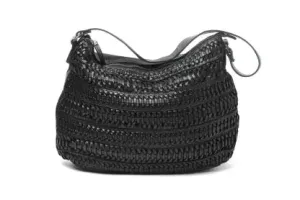 Avalon Large Weave Handbag Black