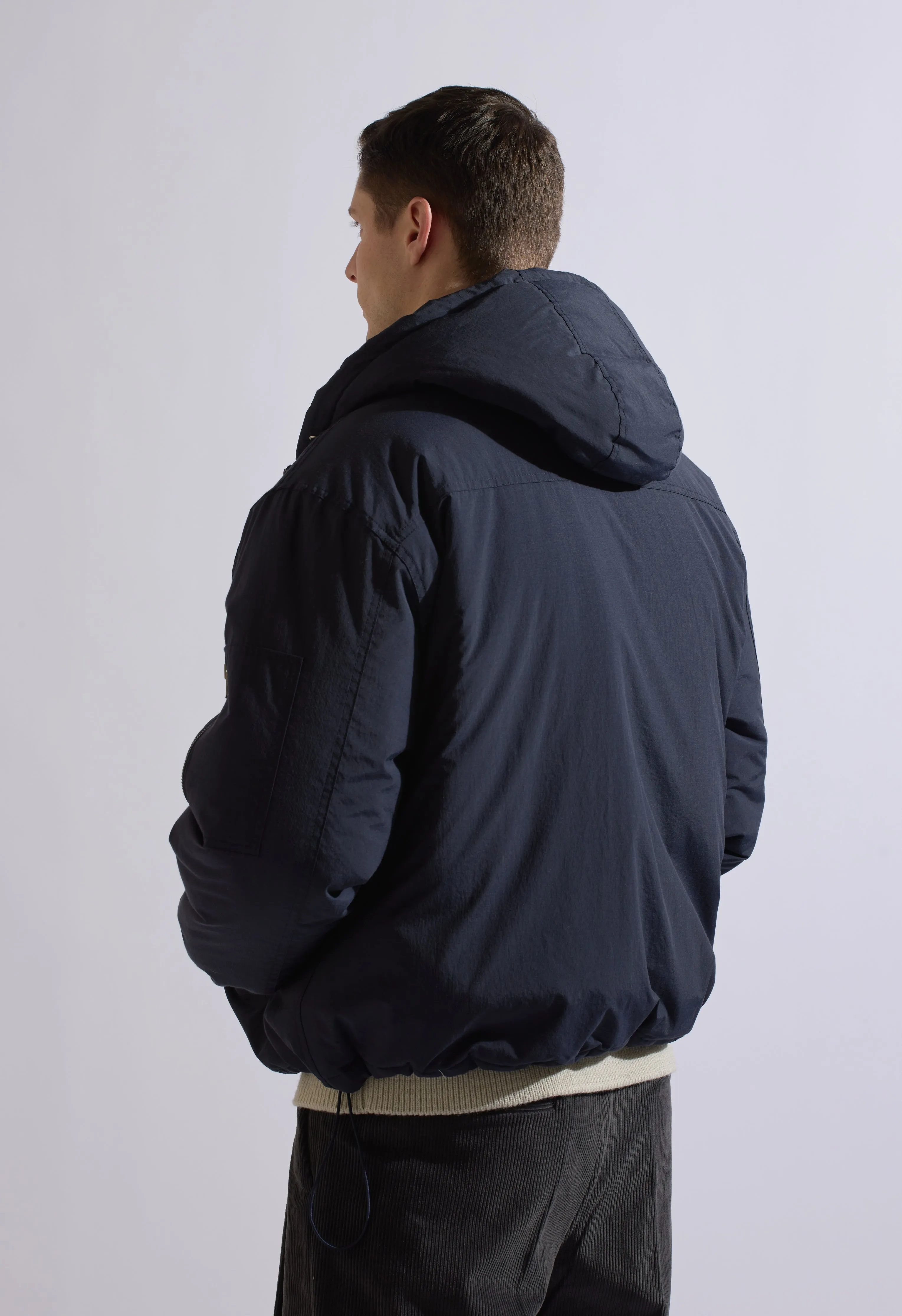 Azure Puffer Coat in Navy