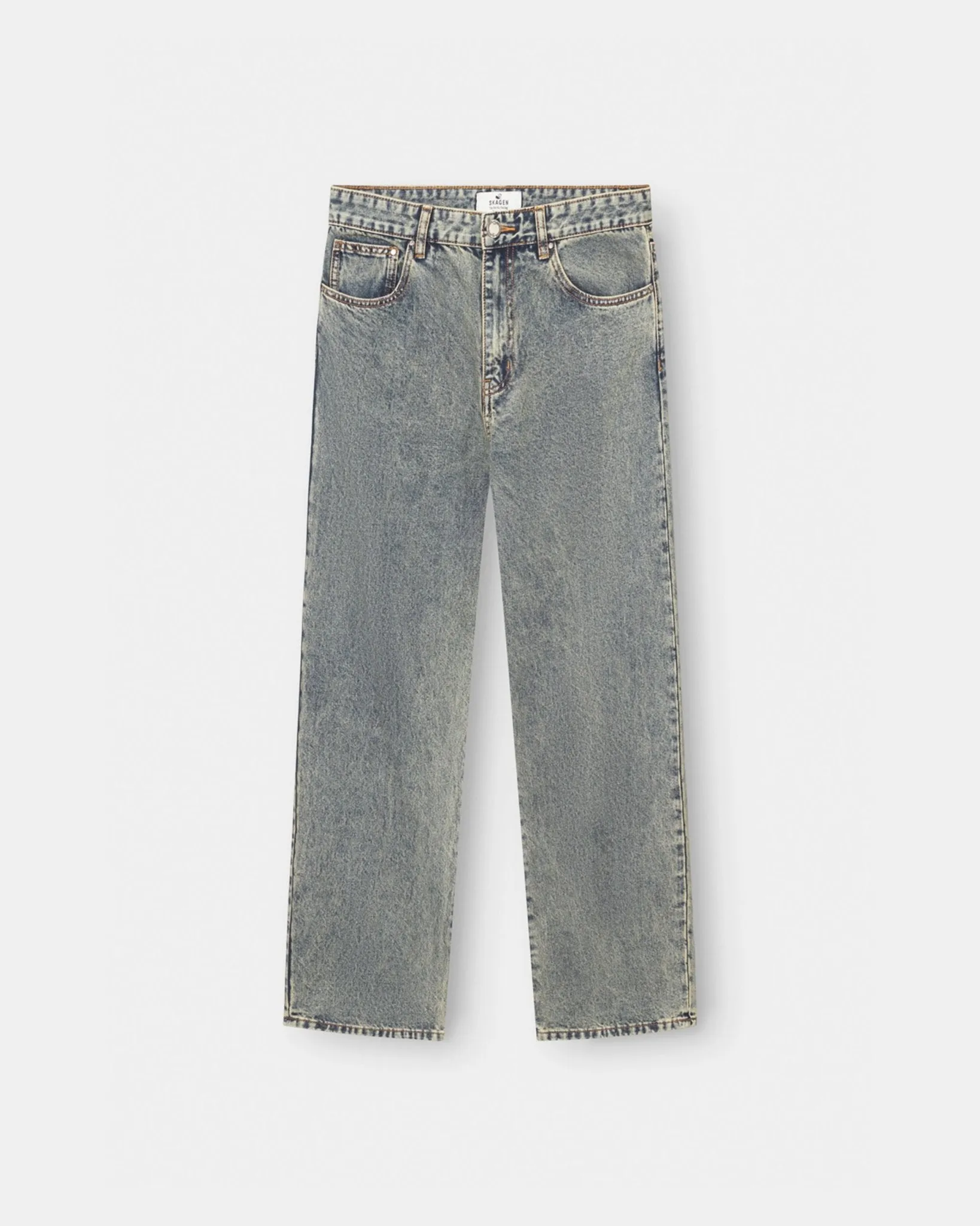 Baggy Denim Jeans Mid Blue Vintage Wash