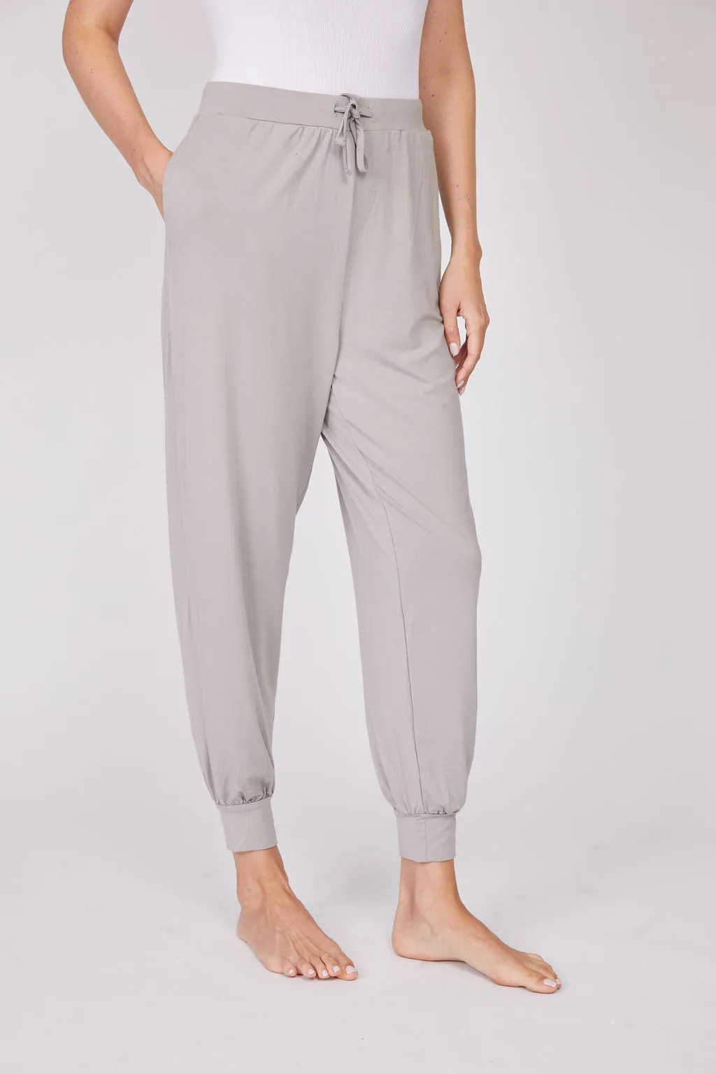 Bamboo Draped Jogger Pants