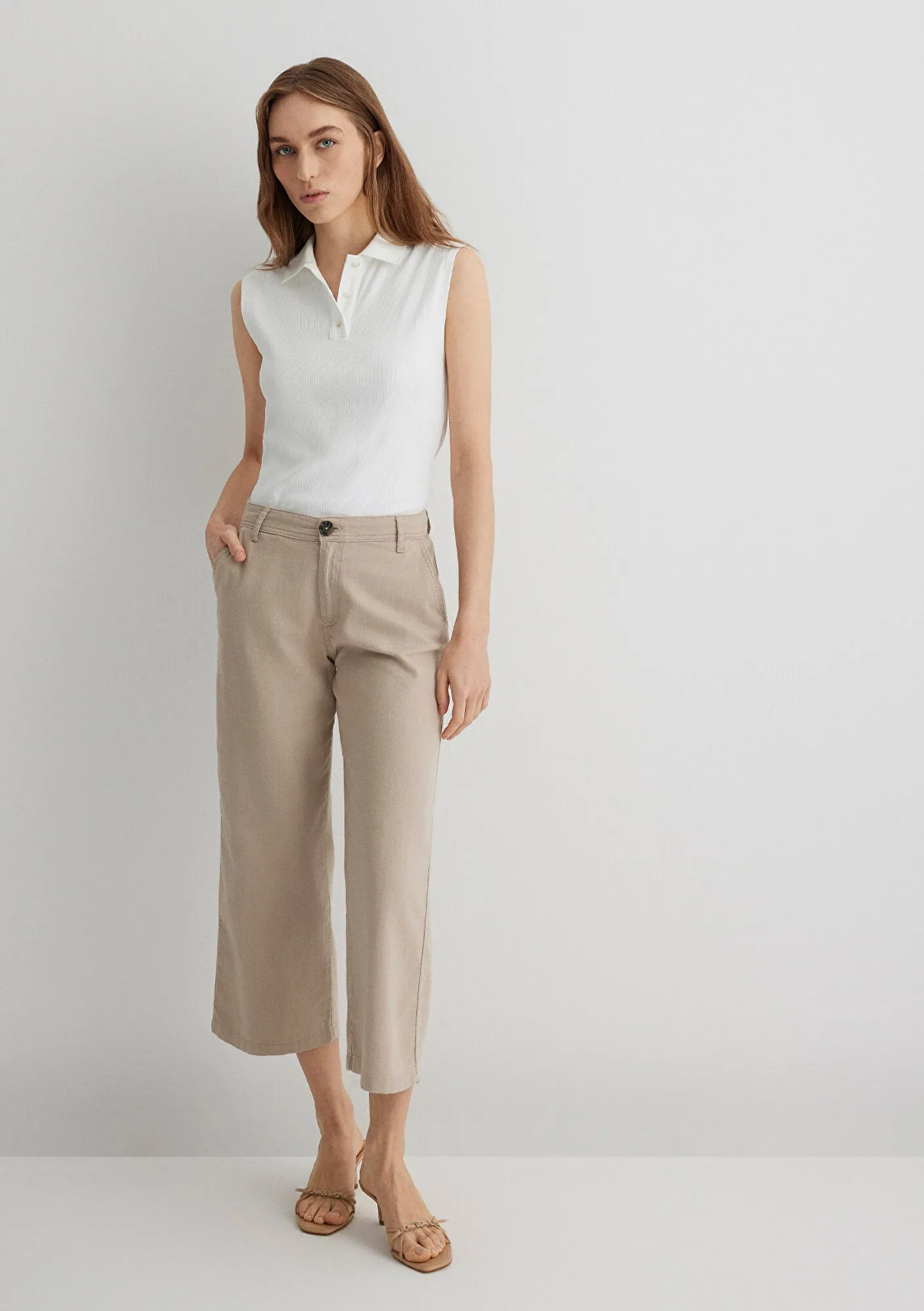 Beige Corduroy Pants