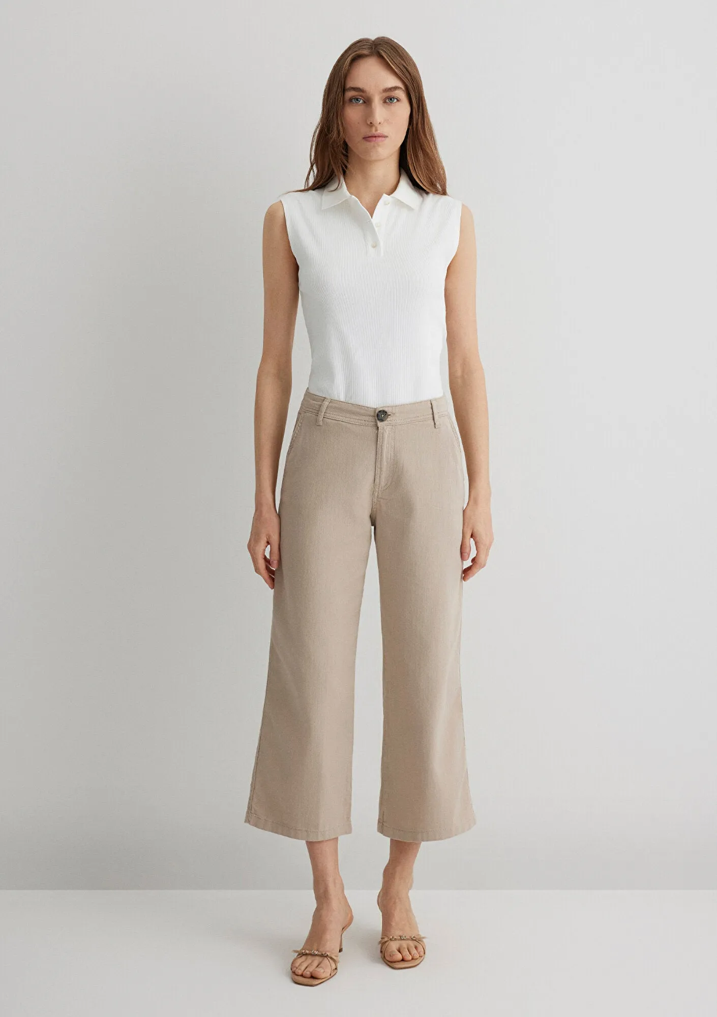 Beige Corduroy Pants