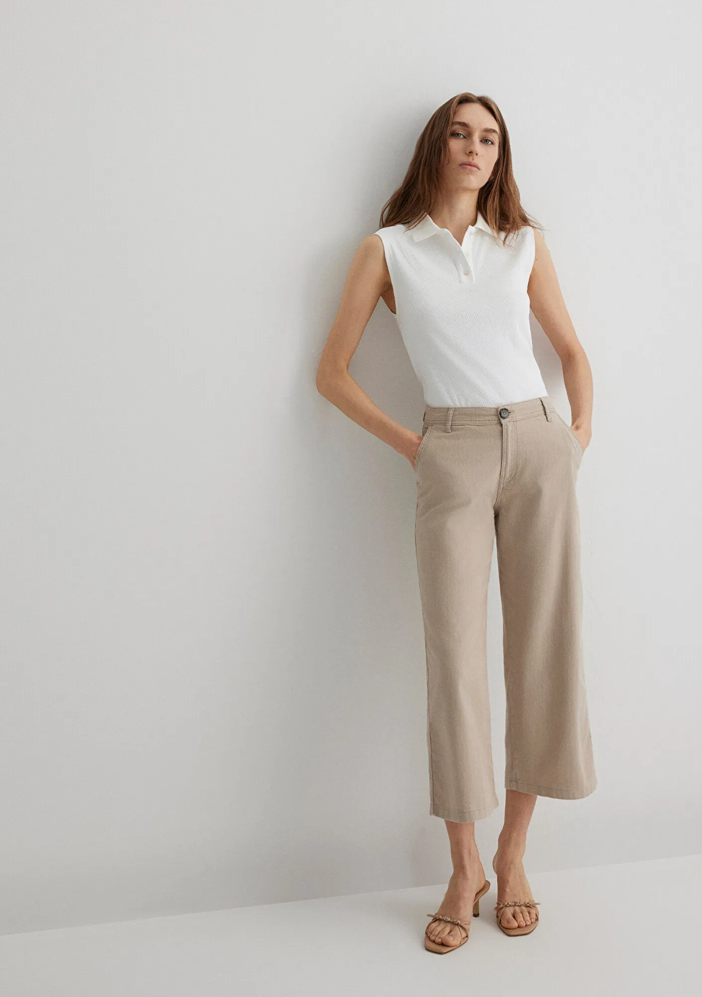 Beige Corduroy Pants