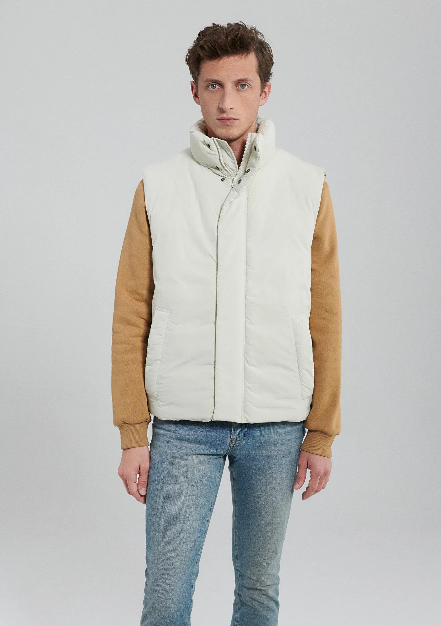 Beige Puffer Vest