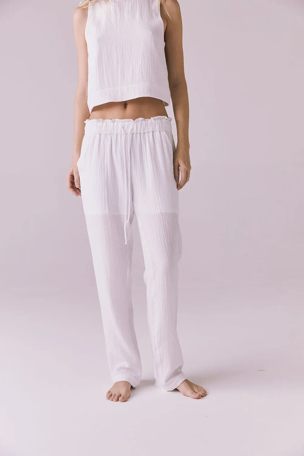 Bellow White Joggers