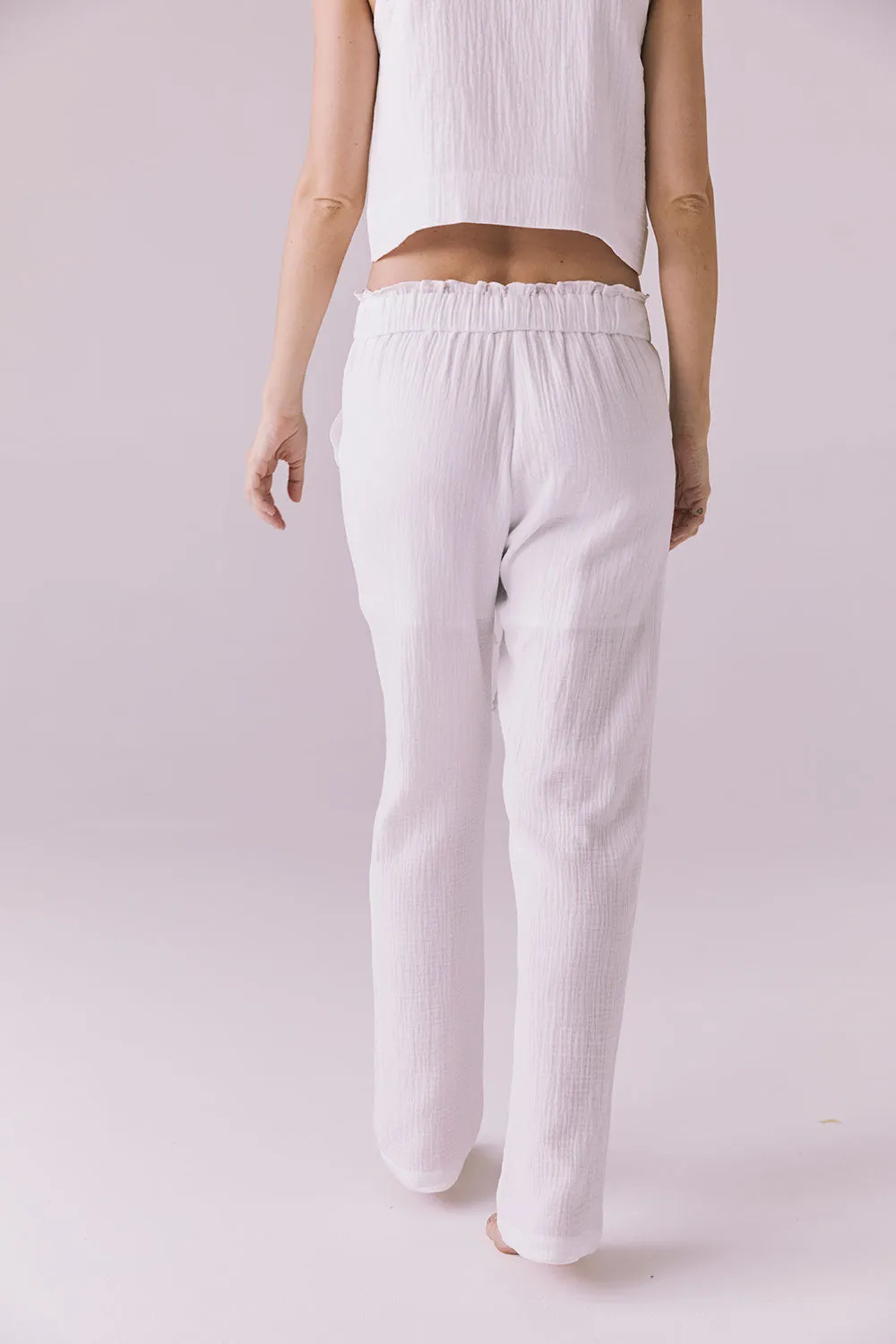 Bellow White Joggers
