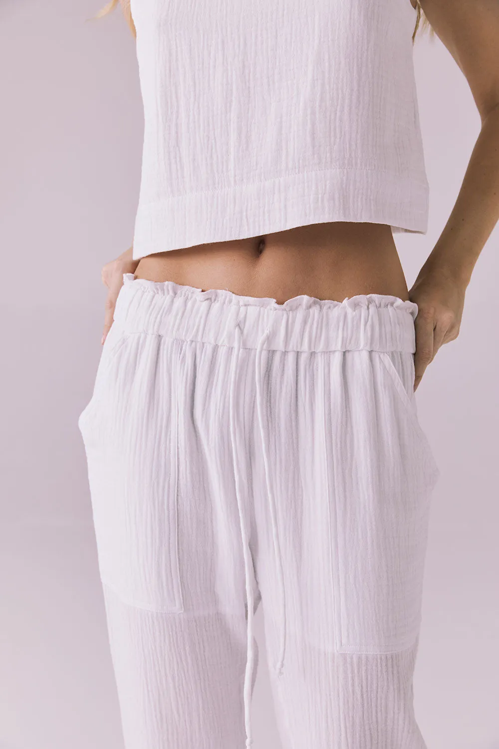 Bellow White Joggers