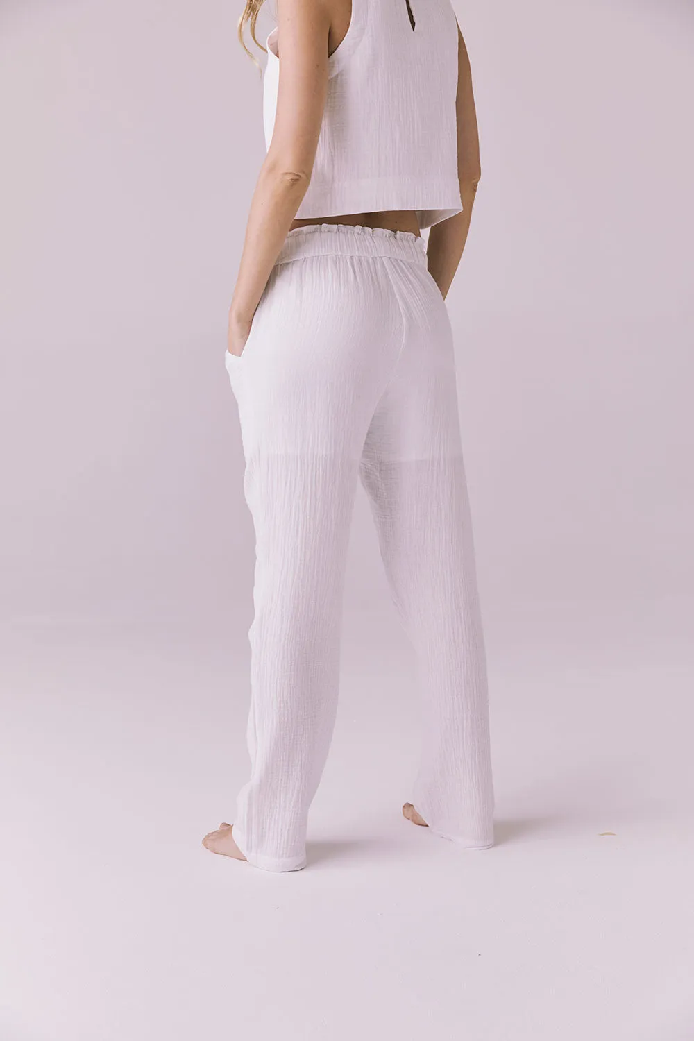 Bellow White Joggers